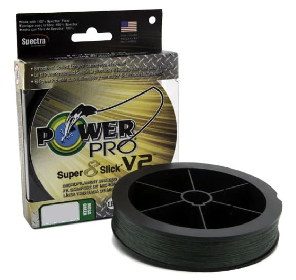 Power Pro Super8Slick V2 Moss Green Braided Line 1 Power Pro Super8Slick V2 Moss Green Braided Line