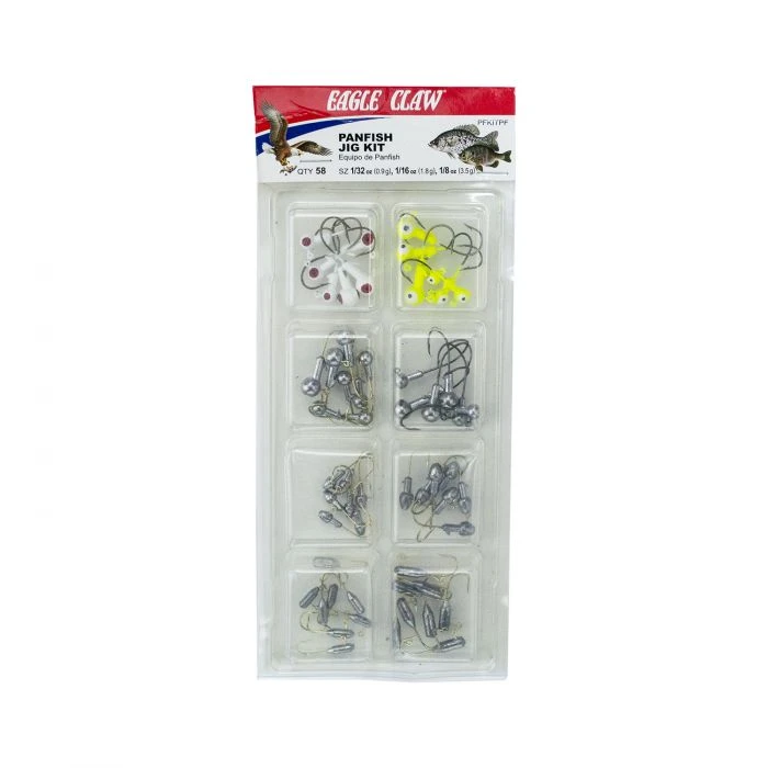 Eagle Claw Panfish Jig Kit 58-Piece Jighead Assortment 1 Eagle Claw Panfish Jig Kit 58-Piece Jighead Assortment