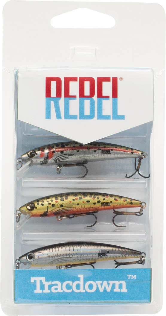 Rebel Tracdown Minnow 3-Piece Variety Pack 1 Rebel Tracdown Minnow 3-Piece Variety Pack