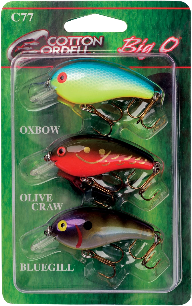 Cotton Cordell Big O Square-Lip Crankbait 3-Piece Variety Pack 1 Cotton Cordell Big O Square-Lip Crankbait 3-Piece Variety Pack