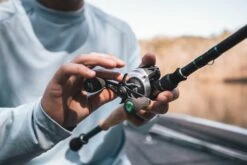 Quantum Energy S3 Baitcasting Reel -Sport Fishing Shop energy bc reel side lifestyle